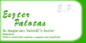 eszter palotas business card